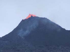 Vulkan in Eruption